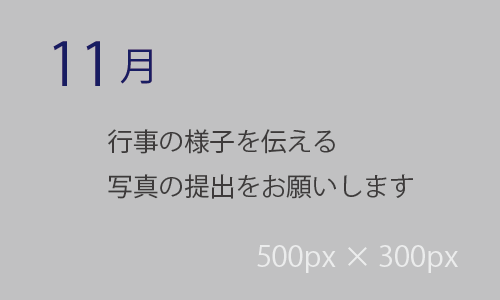 11月の活動イベント
